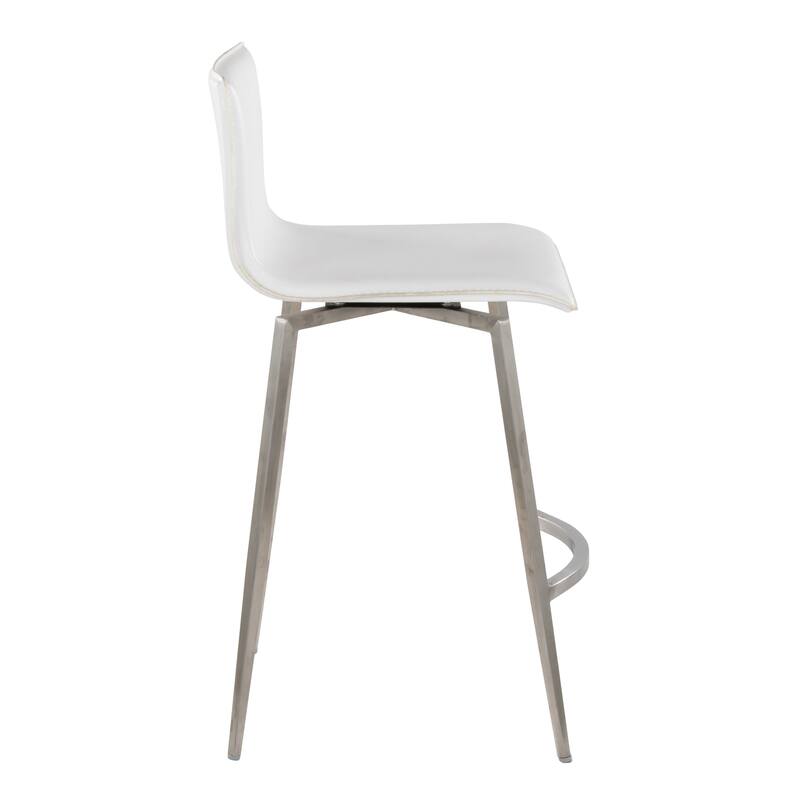 Porch & Den Mara Upholstered 26" Fixed-Height Counter Stool with Swivel (Set of 2)