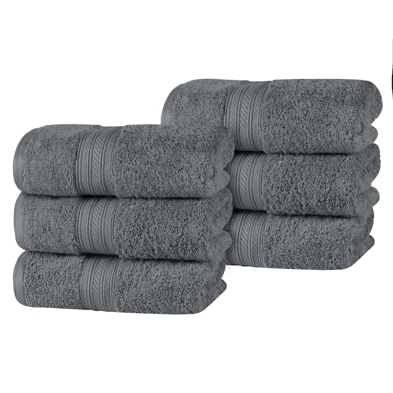 Superior Atlas Cotton Plush Absorbent Heavyweight Hand Towel Set of 6
