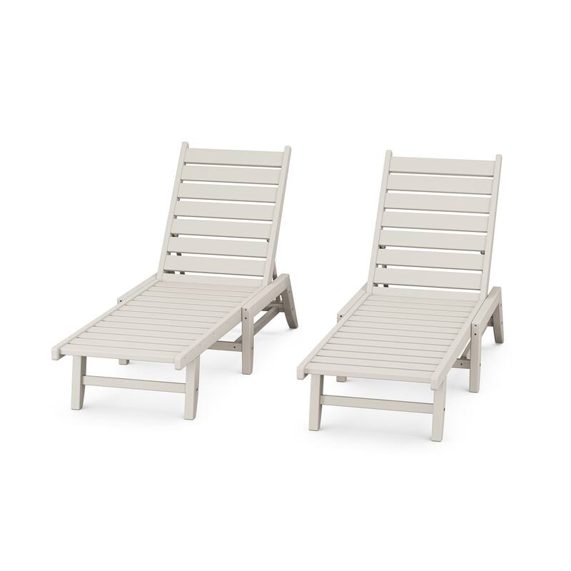 POLYWOOD Canyon 2 Pack Chaise Set - Sand