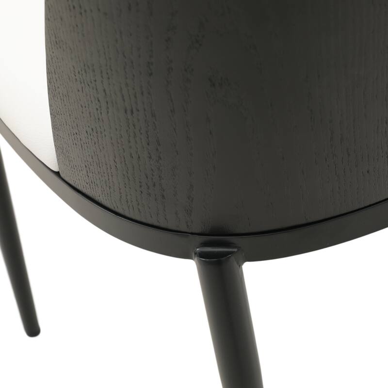 Zayle 7-Piece Dining Set 55-Inch Rectangular White Sintered Stone Dining Table and 6 Dining Side Chairs