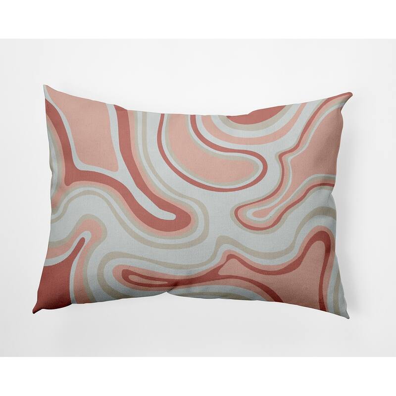 Agate Decorative Throw Pillow - Rusty Mauve - 14" x 20"