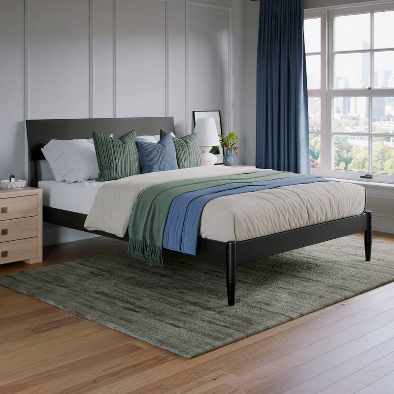 Bradford Platform Bed with Adjustable Headboard - Full - Black