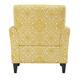 Handy Living Alex Gold Damask Upholstered Arm Chair