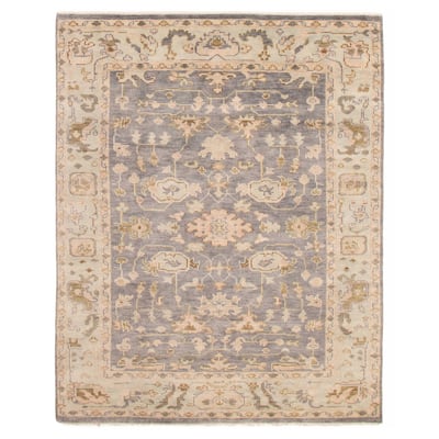 ECARPETGALLERY Hand-knotted Jules Serapi Grey Wool Rug - 7'10 x 9'11
