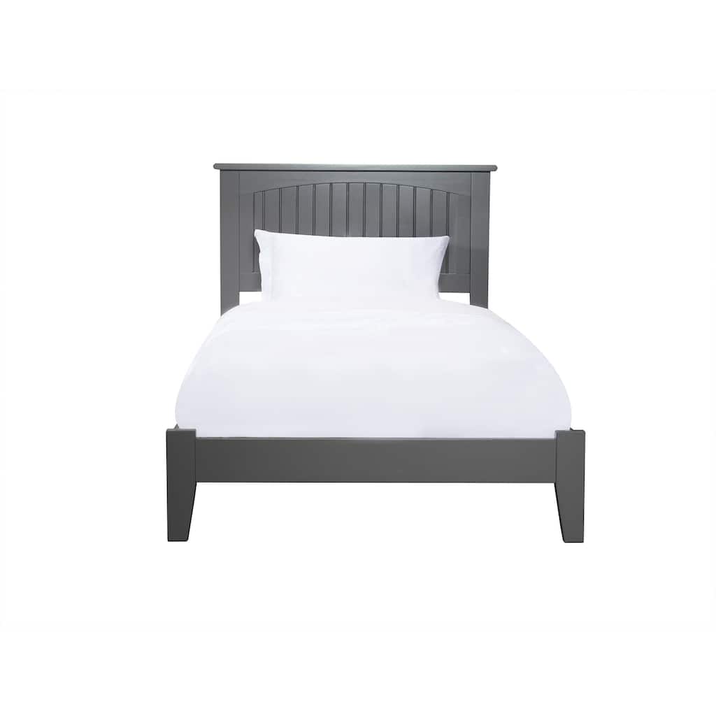 Traditional Bed - Cottage Style Twin Size Grey Finish with Turbo Charger