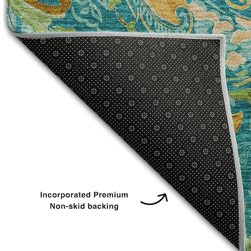 Premium Washable Super Soft Traditional Paisley Mayfield Rug
