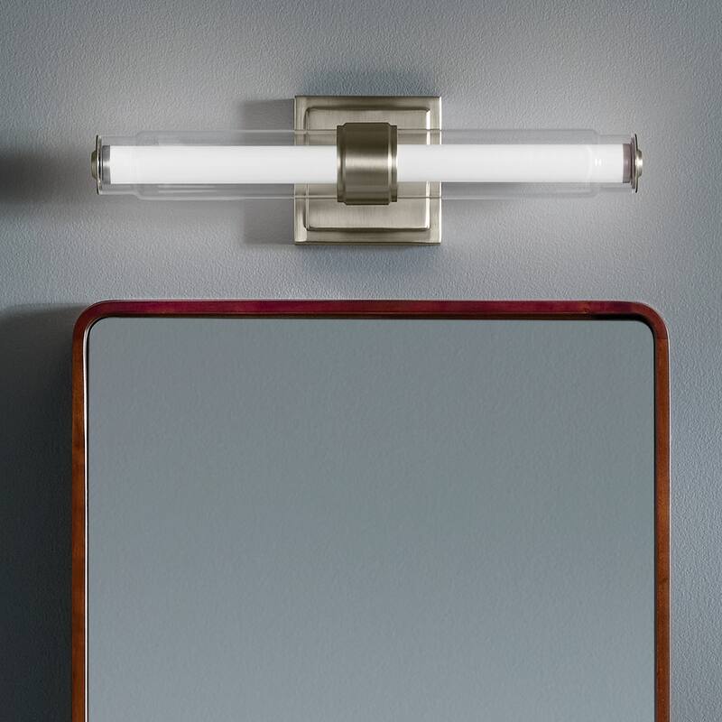 Kichler Lighting Laurene 18.5" Linear Bath Bar Small LED with Clear Glass in Brushed Nickel