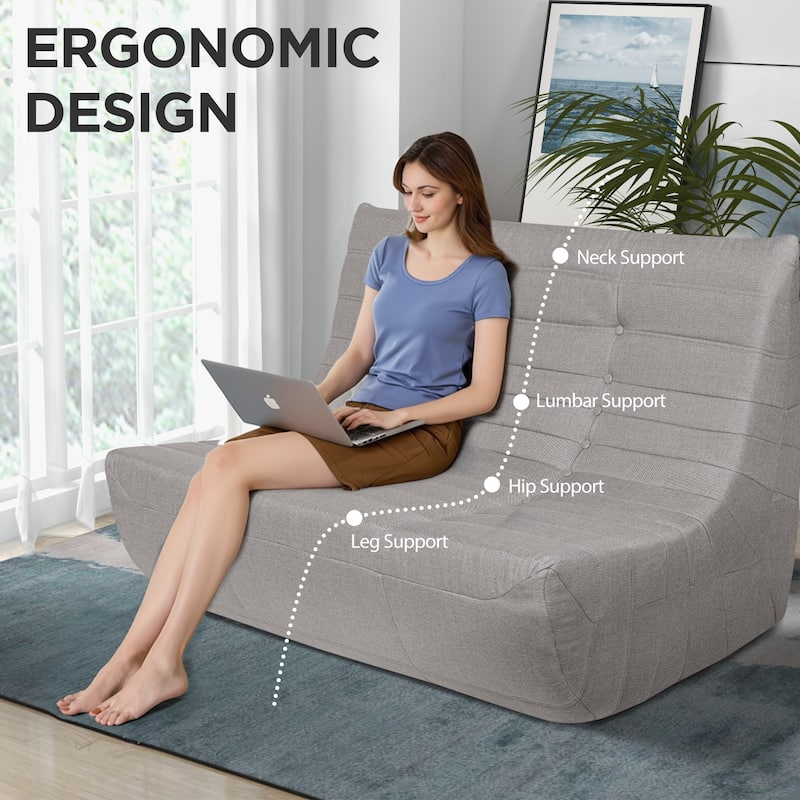 Bean Bag Chairs for Adults Memory Foam BeanBag Chair Big Bean Bag Sofa, Fireside Beanbags Lazy Sofa for Living Room