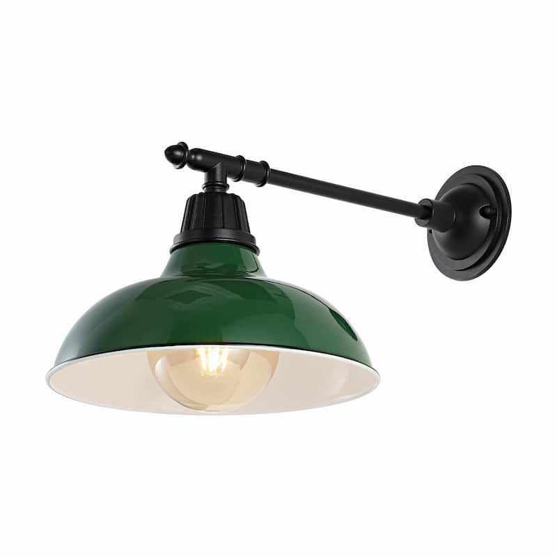 12.25" Indoor/Outdoor LED Arm Sconce, By JONATHAN Y - 12.25 - Green
