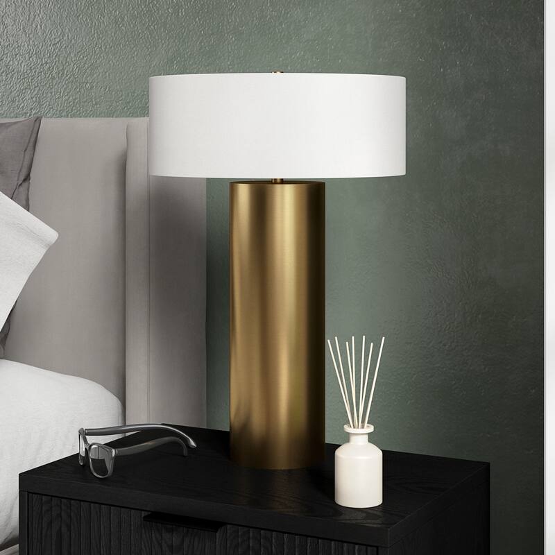 Wells 24" Tall Table Lamp with Fabric Shade - 24" Tall