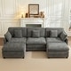 preview thumbnail 2 of 66, MCombo 111.8'' Modular Sectional Sofa Couch with Reversible Ottoman for Living Room, L Shaped Sofa, FSC Certified