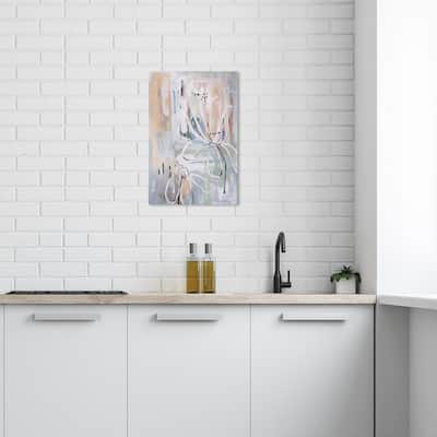 Wynwood Studio Canvas Abstract Floral Pastel Shower Gray and Modern & Contemporary Wall Art Canvas Print