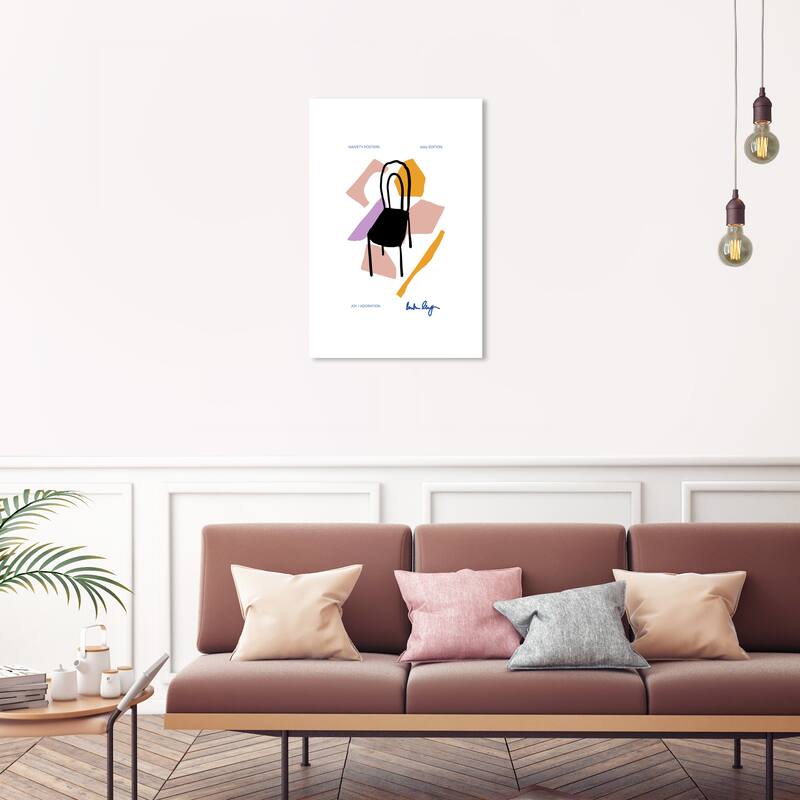 Wynwood Studio Canvas Advertising Only one seat Black and Light Pink Modern & Contemporary Wall Art Canvas Print - 20 x 30