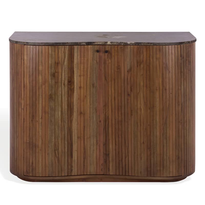 SAFAVIEH Couture Jamilah Marble Top Chest - Brown