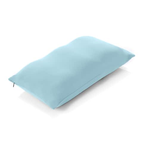 Premium Microbead Pillow, Anti-Aging, Silk like Cover, Sweet Baby Blue