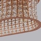 preview thumbnail 16 of 21, 4/5-Light Glam Distressed Copper Crystal Flush Mount Ceiling Light