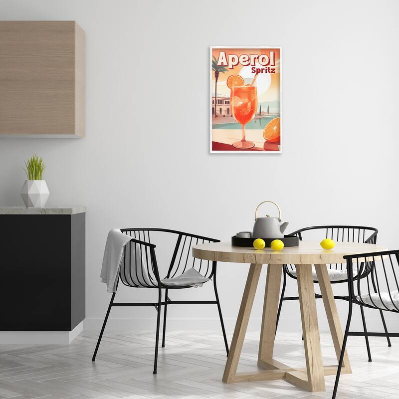 Stupell Bright Tropical Aperol Spritz Framed Giclee Art Design By Andreas Magnusson