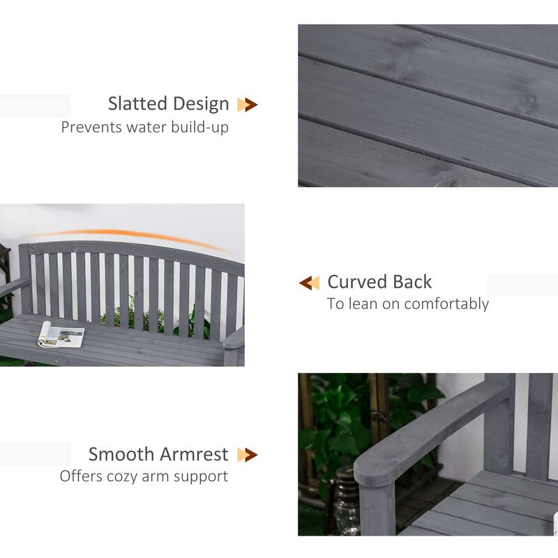 Porch Bench Balcony Bench with Backrest, Exquisite Patio Bench Corridor Bench Outdoor Bench for Hallway Mudroom