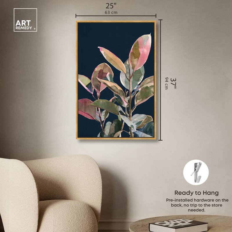 Fuchsia Frond II Canvas by Art Remedy