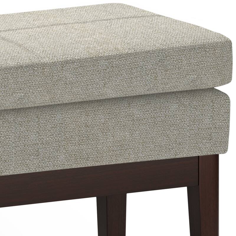 WYNDENHALL Bragg 27 inch Wide Mid Century Small Ottoman Bench
