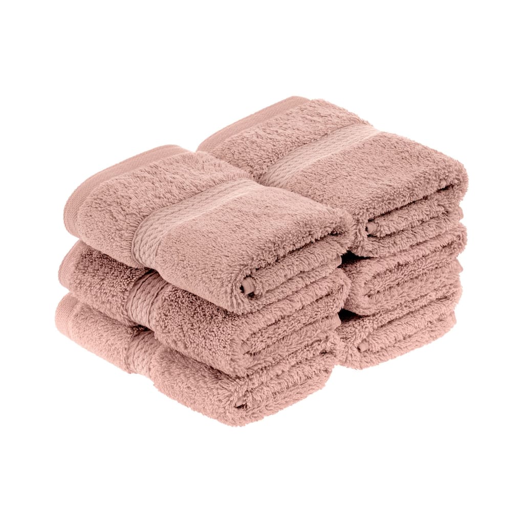 Blue Nile Mills Luxury 6-Piece Egyptian Cotton Face Towel Set, Thick Absorbent Bathroom Washcloths