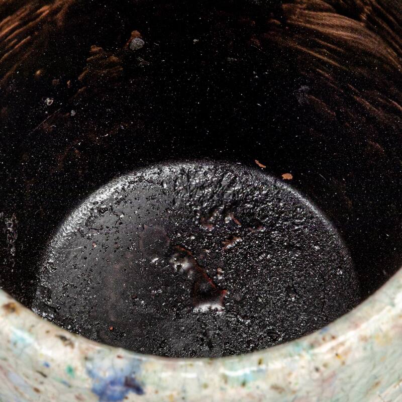 Terra-cotta Planter with Crackle Glaze