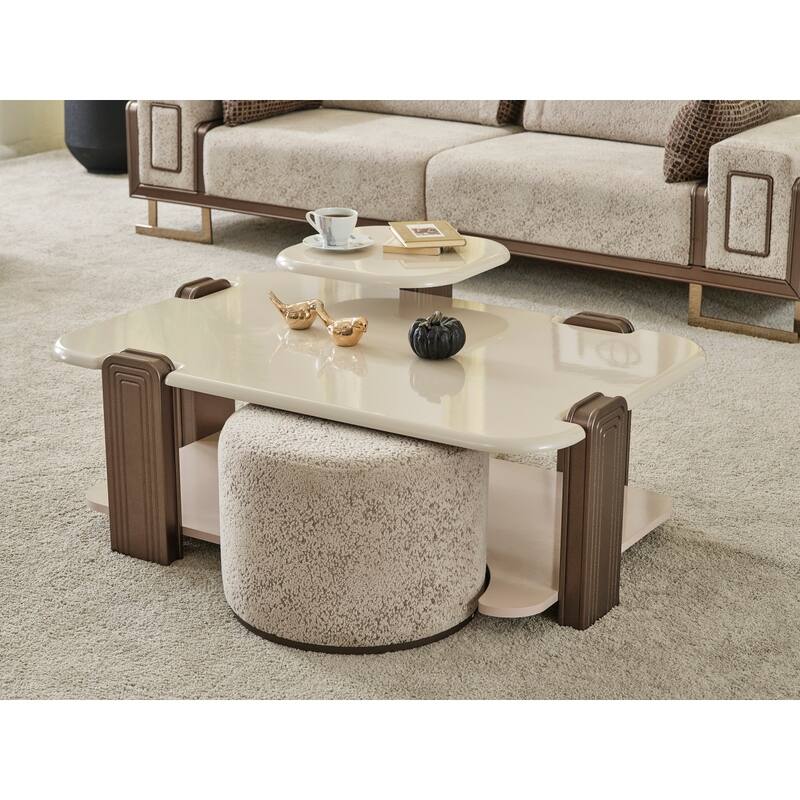 Neki 5 Pieces Living Room Sets 1 Sofa 2 Chair 1 Coffe Table 1 End Table