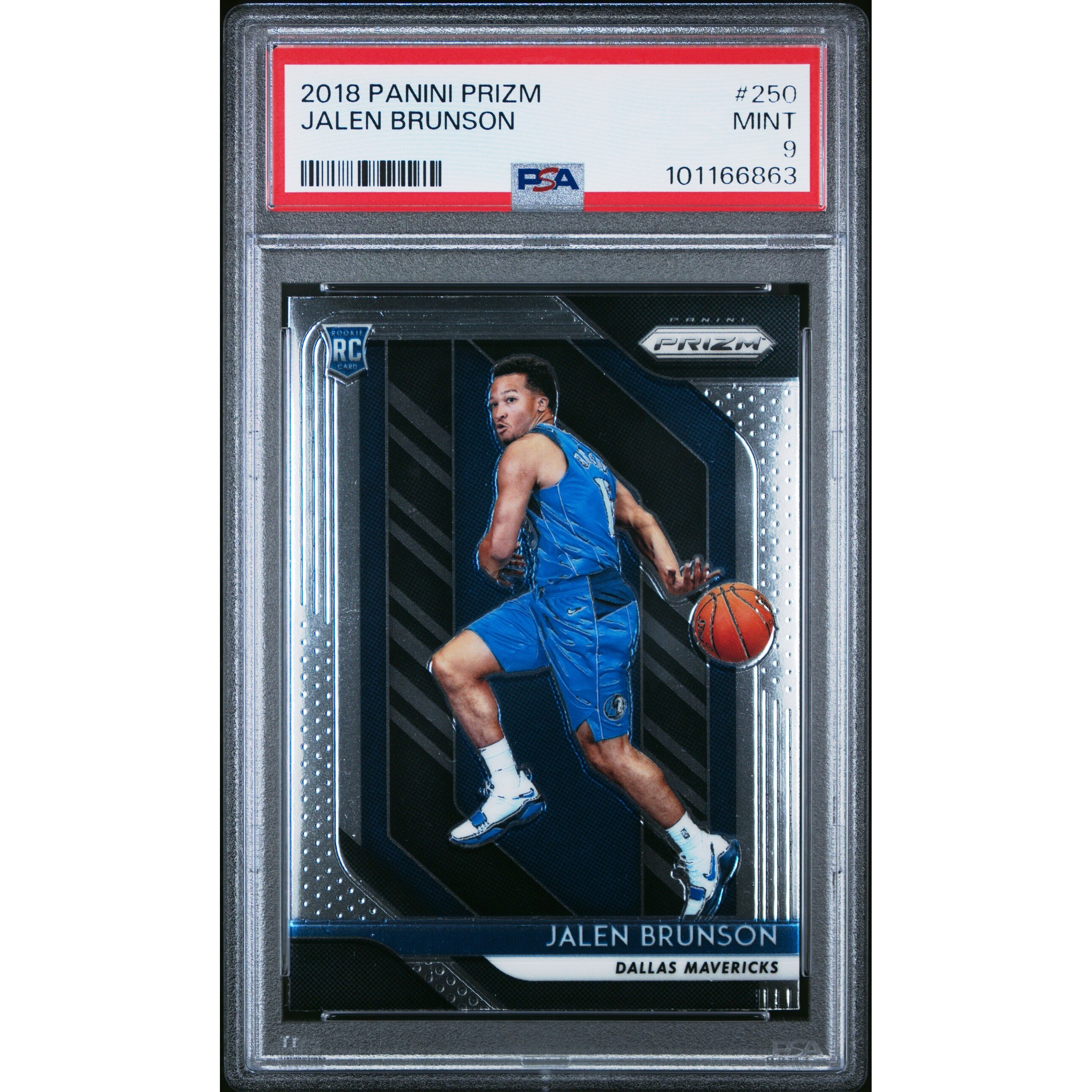Jalen Brunson 2018 Panini Prizm Basketball Rookie Card #250 Graded 