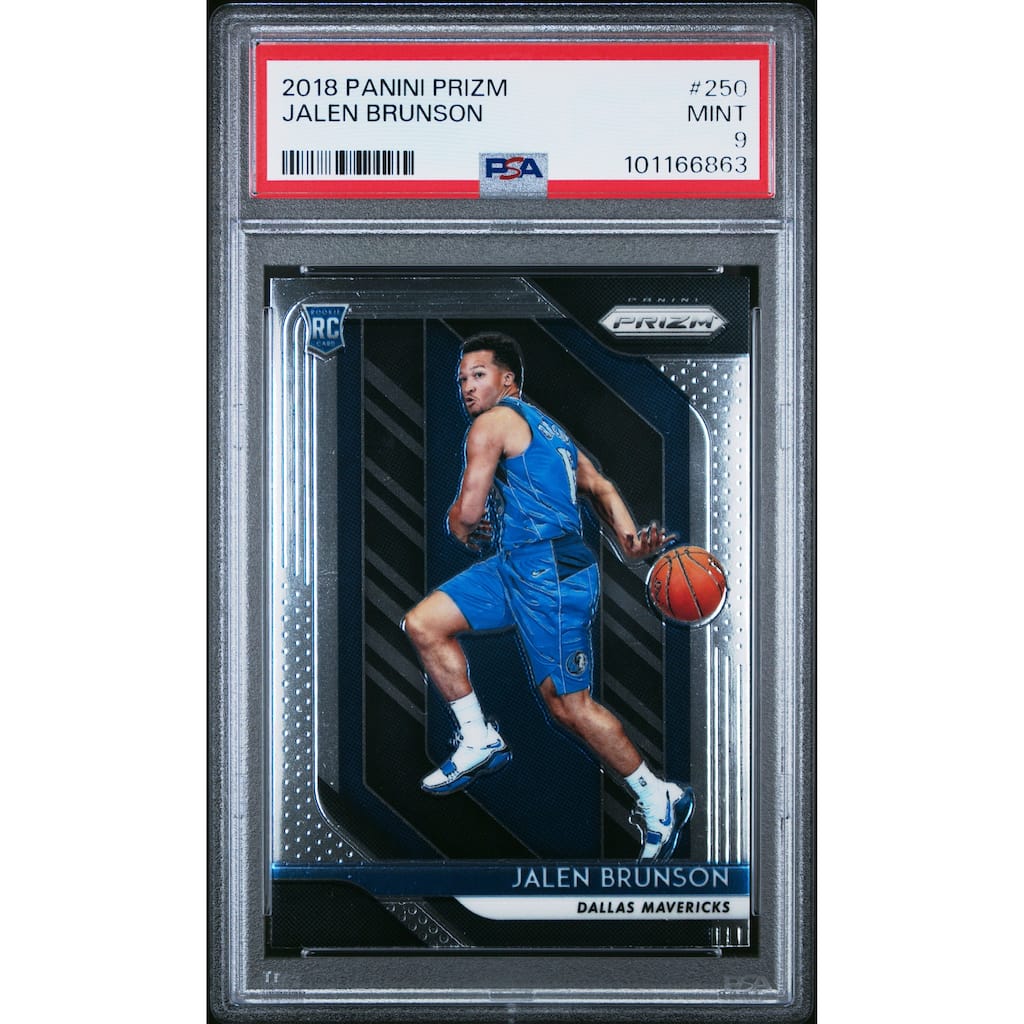 Jalen Brunson 2018 Panini Prizm Basketball Rookie Card #250 Graded PSA 9 - 8' x 11'