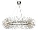 preview thumbnail 3 of 9, 16-Lights Stainless Steel Firework Crystal Chandelier In Antique Bronze For Living Room And Dining Room - W47.2" x H 27.5" Chrome