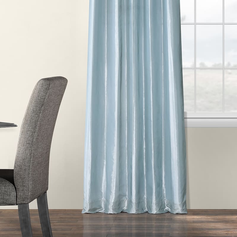 Exclusive Fabric Blackout Faux Silk Taffeta Curtain (1 Panel)
