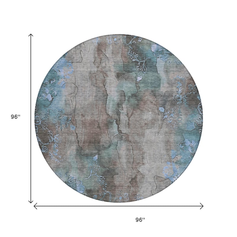 HomeRoots Floral Transitional Rectangle Outdoor Rug