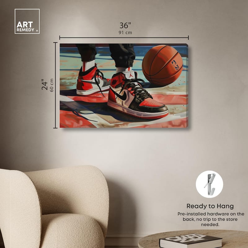 Down at the Court Canvas by Art Remedy, Gallery Wrapped