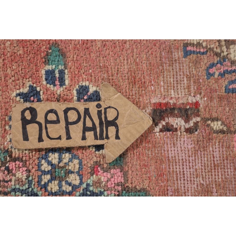 Hamedan Persian Vintage Rug Hand-Knotted Wool Carpet - 6'9"x 10'0"