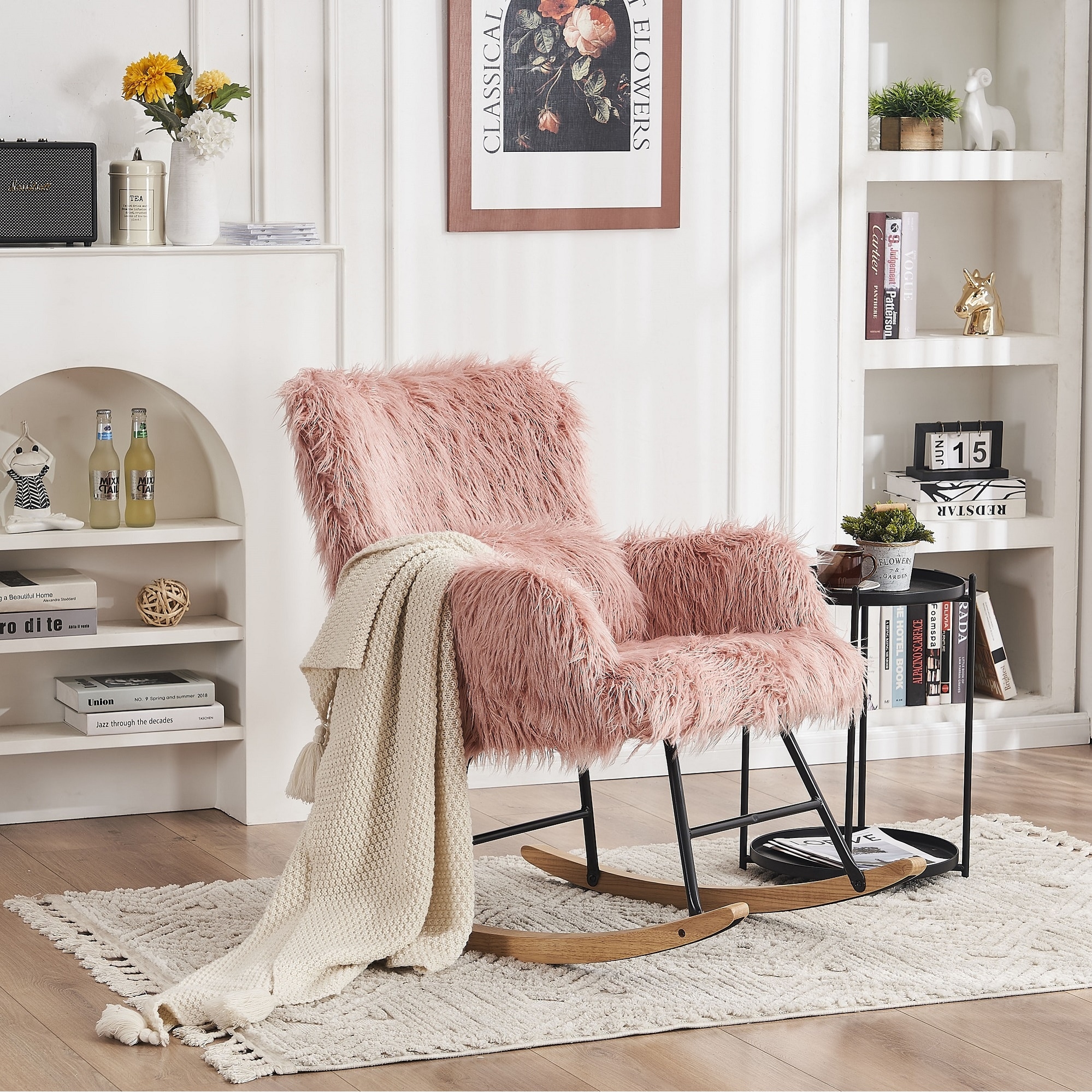 Plush rocking top chair for nursery