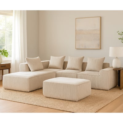 Multi person modular compression sofa that can be freely