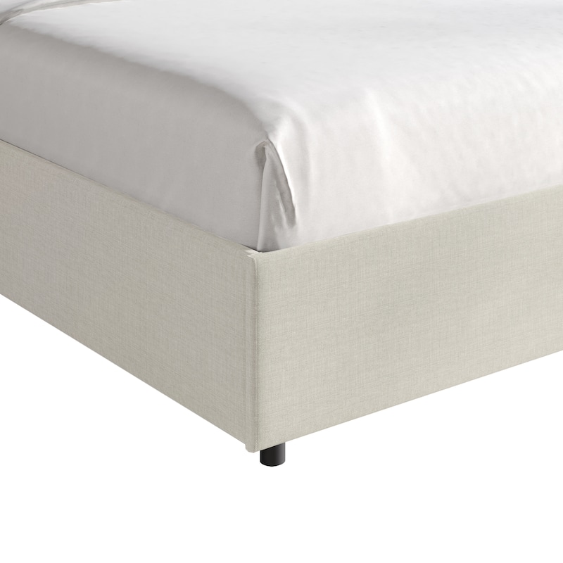 CraftPorch Elegant Wingback Platform Lift Up Storage Bed