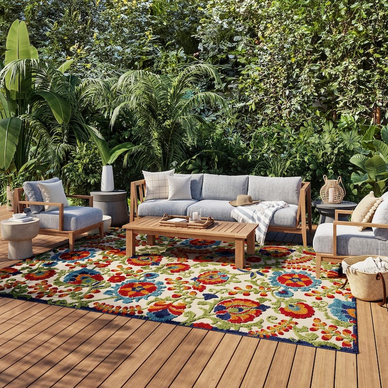 Nourison Aloha Indoor/Outdoor Floral Area Rug