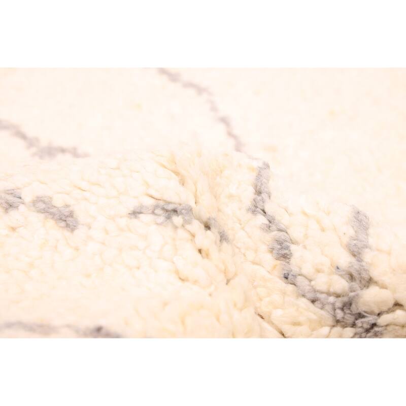 ECARPETGALLERY Hand-knotted Looma Cream Wool Rug - 8'3 x 10'2