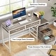 preview thumbnail 42 of 56, Computer Desk with 5 Drawers, Reversible Writing Desk with File Cabinet Printer Stand
