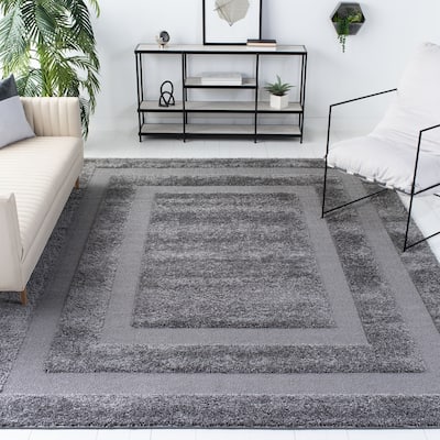 SAFAVIEH Florida Shag Carlinde Border 1.2-inch Thick Rug