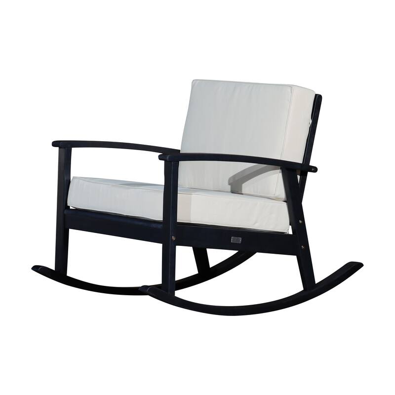 DTY Outdoor Living Longs Peak Eucalyptus Rocking Chair with Cushions