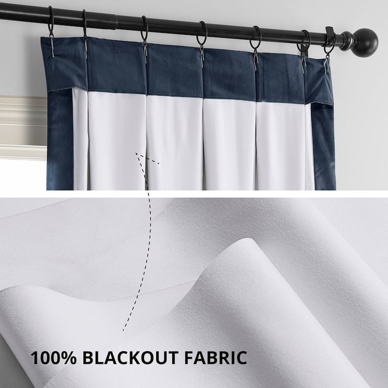 Exclusive Fabrics Signature Pleated Blackout Velvet Curtain (1 Panel)