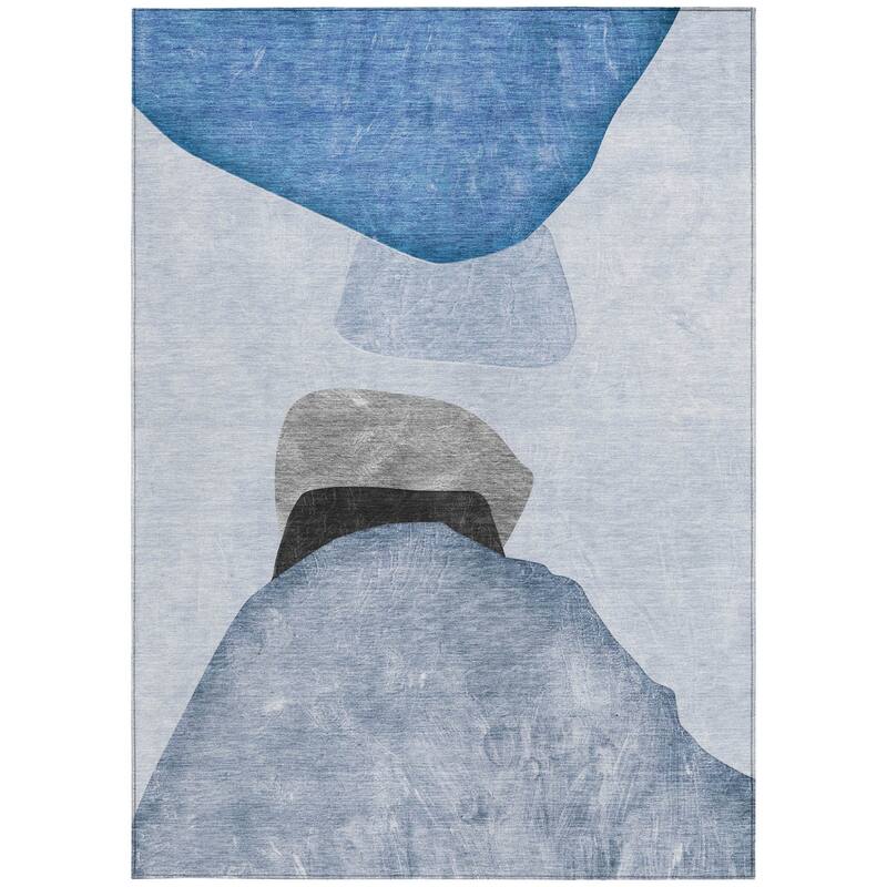Almira Artistic Abstract Weather Resistant Timeless Fusion Outdoor Rug