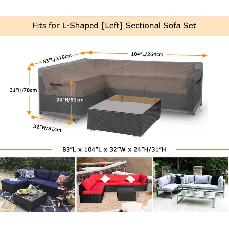 Elegant V-Shaped Sectional Sofa Cover All-Weather & Tailored Fit
