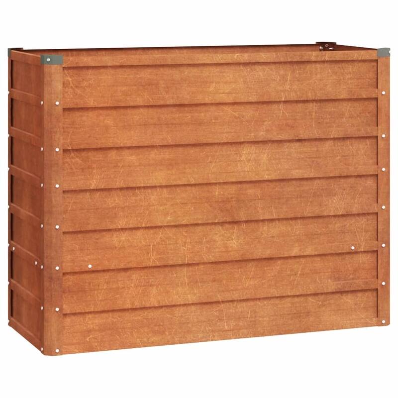 vidaXL Garden Raised Bed Outdoor Patio Backyard Planter Rusty Corten Steel