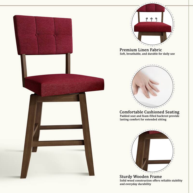 CraftPorch Modern Swivel Counter Chair with Round Table