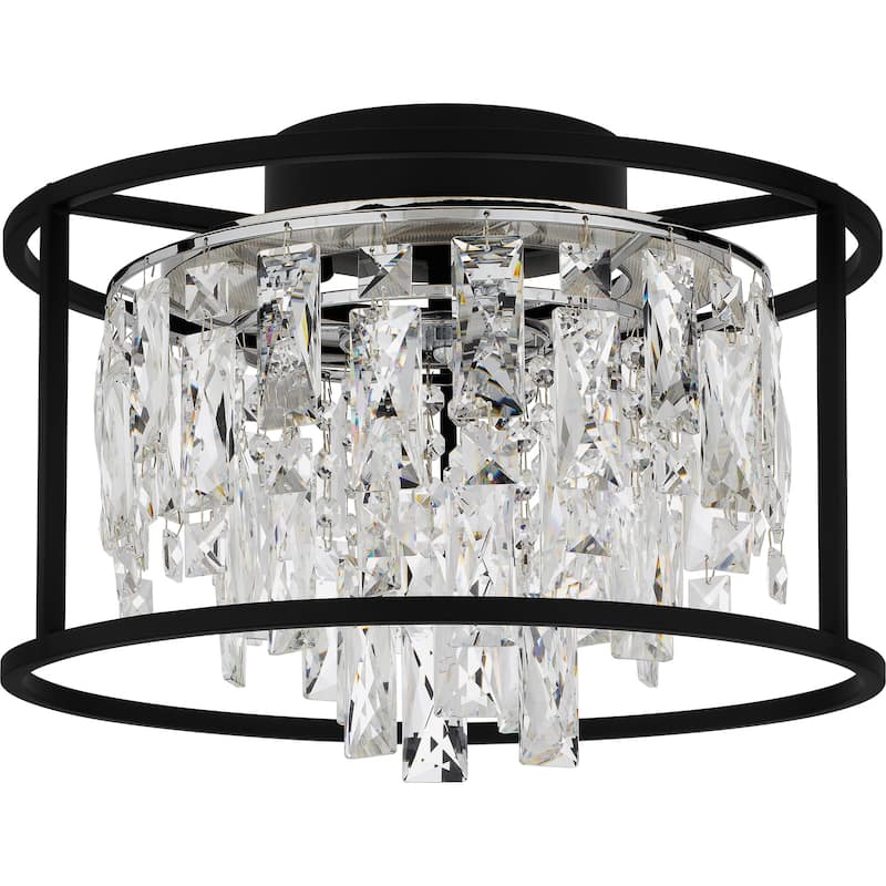 Brillance Integrated LED Matte Black Flush Mount Light