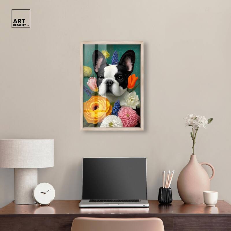 Secret Garden Frenchie Shadowbox by Art Remedy