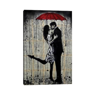 iCanvas "Rainy Hearts" by Loui Jover Canvas Print